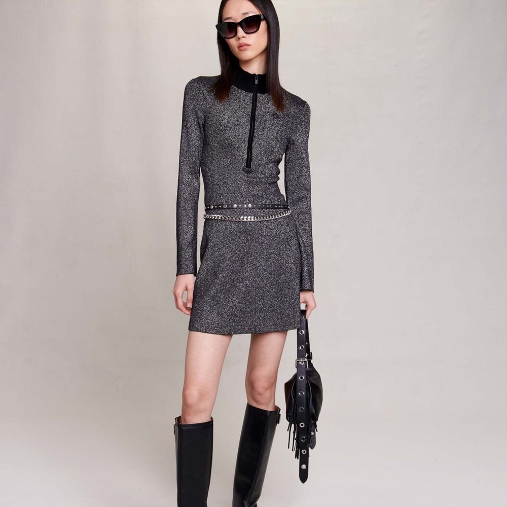 Maje glittery knit dress, size 36